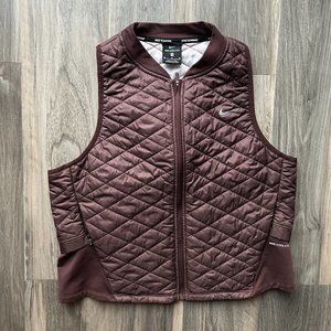 Nike Aerolayer Running Vest - Women M - Burgundy